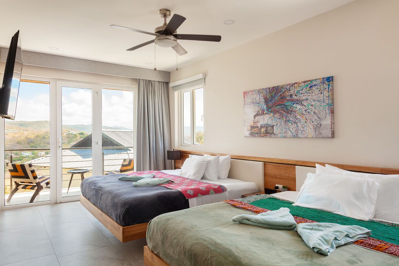 Villa Twin Bedroom with Balcony